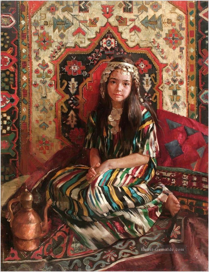 Recht kleines Mädchen NM Tadschikistan 03 Impressionist Ölgemälde